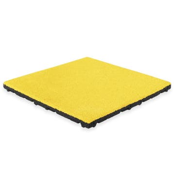 Rubber tegel met EPDM toplaag - 50 x 50 cm - 45 mm - Geel, Tuin en Terras, Tegels en Klinkers, Verzenden, Nieuw