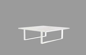 Flow Emerald aluminium loungetafel 90 x 90 cm wit |, Ophalen of Verzenden, Nieuw