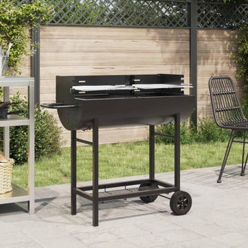 vidaXL Houtskoolgrill 96,5 x 42,5 x 88,5 cm Zwart, Verzenden, Nieuw