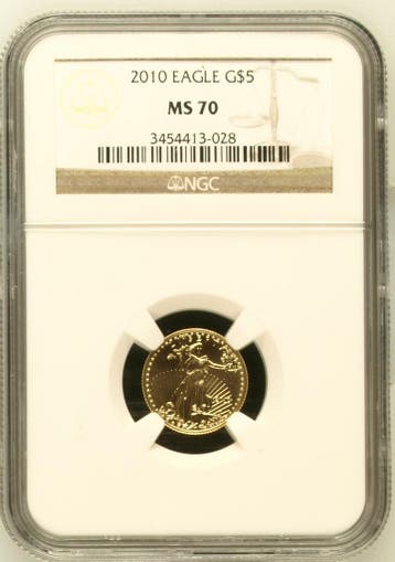 Gouden American Eagle 1/10 oz 2010 NGC MS70 gecertificeerd, Postzegels en Munten, Munten | Amerika, Verzenden, Midden-Amerika