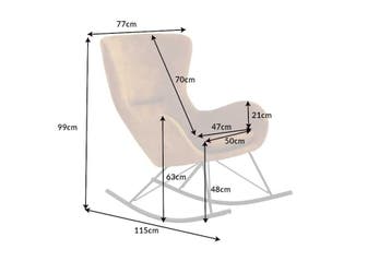 Schommelstoel SCANDINAVIA SWING fluweel mosterdgeel - 43143, Ophalen of Verzenden, Nieuw