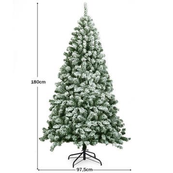 2dekans | Coast Besneeuwde Kunstkerstboom Wit – 97,5 x 180, Diversen, Kerst, Ophalen of Verzenden, Zo goed als nieuw
