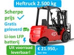 Heftruck 2500 kg, op voorraad en 5 jaar garantie op de accu!, Heftruck, Elektrisch, 2000 tot 3000 kg, Verzenden