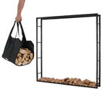 Houtopslag | Brandhoutrek | Houtrek | 196x25x196cm | Staal, Verzenden