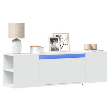 vidaXL Tv-wandmeubel met LED-verlichting 135x31x39,5 cm wit, Huis en Inrichting, Kasten | Televisiemeubels, Verzenden, Nieuw, Overige houtsoorten