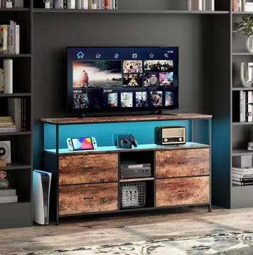 Nieuwe TV-kast / Ladekast met LED-verlichting - Dressoir TV, Verzenden, Nieuw, Met lade(s)
