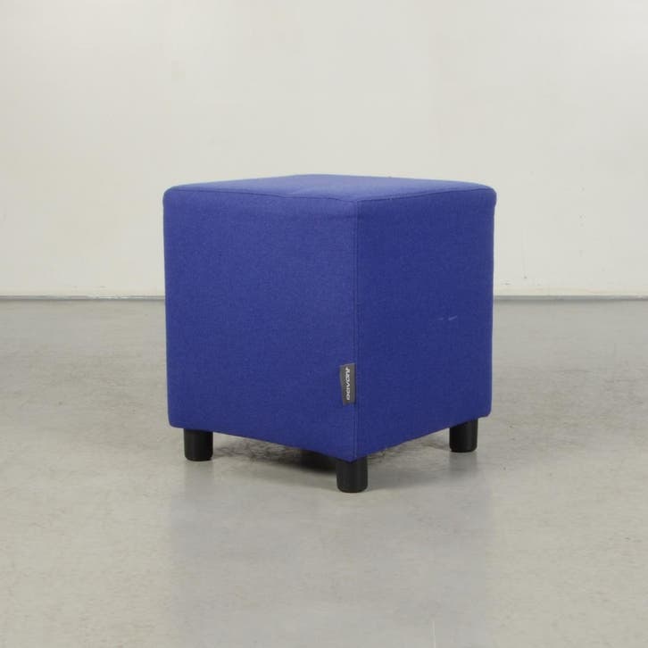 Poef Davant - Blauw - 46 x 40 x 40 cm, Zakelijke goederen, Kantoor en Winkelinrichting | Kantoormeubilair en Inrichting, Ophalen of Verzenden