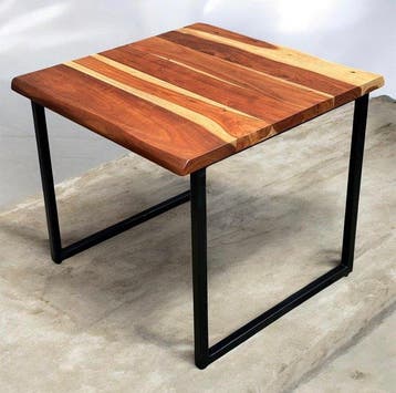 Industrieel / Brutalistische - Bijzettafel - Massief Acacia
