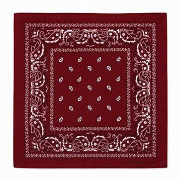 Bandana Zakdoek 55x55cm – Paisleyprint – Donkerrood, Nieuw