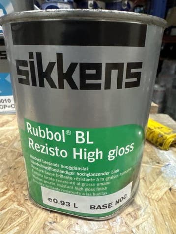 SIKKENS RUBBOL BL Rezisto high gloss - ral 7016 - 1 liter, Overige kleuren, Nieuw, Ophalen of Verzenden, Verf
