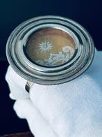 Reliekhouder - Glas, Verzilverd, Textiel - 1750-1800 - Kus