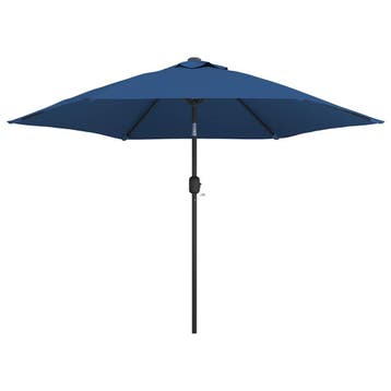 vidaXL Parasol met LED-verlichting en stalen paal 300 cm, Verzenden, Nieuw, 2 tot 3 meter