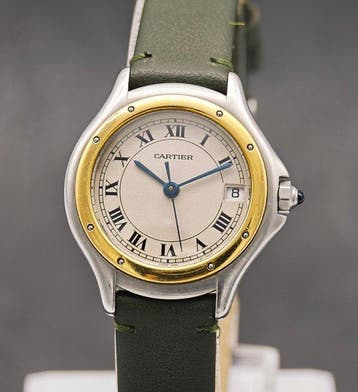 Cartier - Cougar Small Model Gold & Steel - W35005B6 -, Nieuw