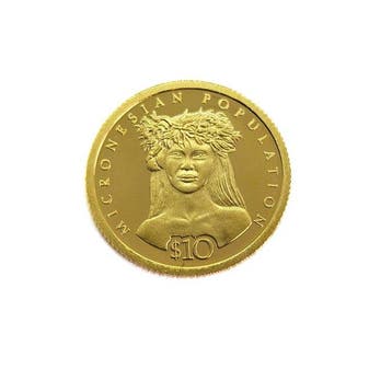 Nauru. 10 Dollars 2007 - Micronesian Population - 1/25 Oz.