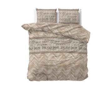 Sleeptime Elegance Visgraat Zand - 140X200/220 + 1 x kussens, Nieuw