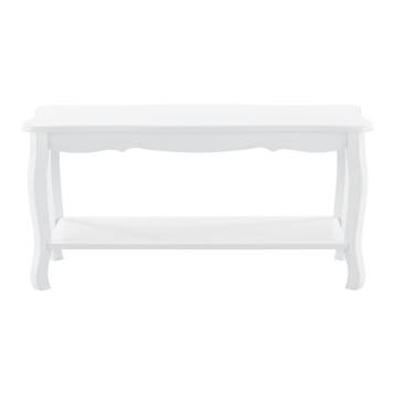 Salontafel Rome met 1 plank MDF en grenen 87,5x40x42 cm wit, Verzenden, Nieuw