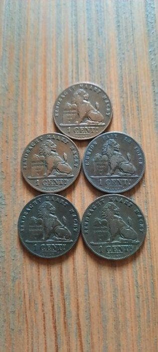 België. Leopold II. 1 Cent 1887-1907 (Zonder minimumprijs)