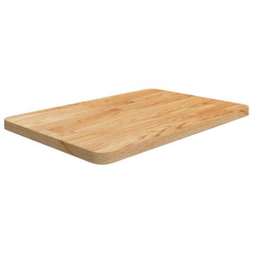 vidaXL Wastafelblad 60x40x2,5cm behandeld massief hout, Huis en Inrichting, Verzenden, Nieuw, Bruin