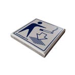The DropPit signaaltegel 30x30 cm tbv asbaktegel - wit/blauw, Verzenden, Nieuw