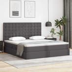 vidaXL Opslag bed met matras met opslag Grijs 180 x 200 cm, Huis en Inrichting, Slaapkamer | Bedden, Verzenden, Nieuw, Grijs, Overige materialen