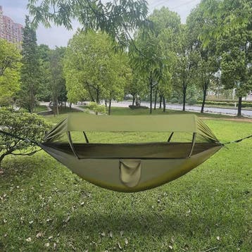 Dubbele Outdoor Hangmat met Klamboe en Anti-omval functie -, Verzenden, Nieuw