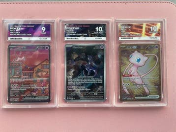 Pokémon - 3 Graded card - Mewtwo, Mew EX, Mew EX Metal,, Nieuw