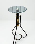 Middentafel - Metaal, Glas - salontafel, Antiek en Kunst