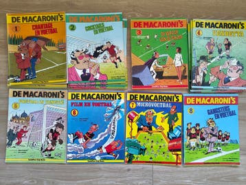 De Macaroni’s stripboeken - Gangsters en Voetbal strips, Boeken, Stripboeken, Complete serie of reeks, Verzenden, Gelezen