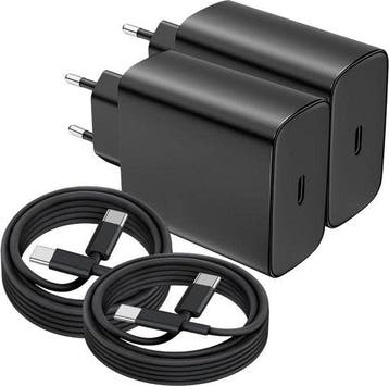 USB-C Oplader – 45W Snellader + 2x USB-C Kabel 3M –, Ophalen of Verzenden, Nieuw