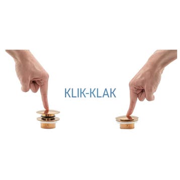 REA Universele wastafel clickwaste - vintage zwart - kind..., Ophalen of Verzenden, Nieuw