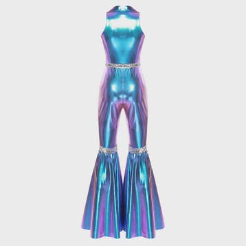 Dames Jumpsuit Jaren '70 Disco Stijl met Pailletten en Flare, Verzenden, Nieuw