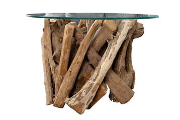 Salontafel NATURE LOUNGE 50cm onderstel teakhout zonder, Huis en Inrichting, Tafels | Salontafels, Ophalen of Verzenden, Nieuw