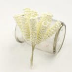 Foam Curly Stamen Bacca Pick Creme 12 stuks, Ophalen of Verzenden, Nieuw