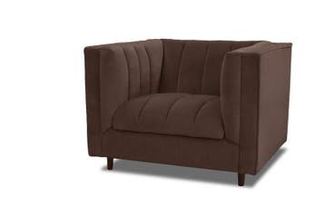 Fauteuil Joure - fauteuils - Bruin, Nieuw, Bruin, Overige materialen