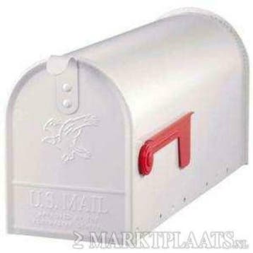 Amerikaanse Brievenbus / US Mailbox in zwart brons wit groen, Tuin en Terras, Brievenbussen, Nieuw