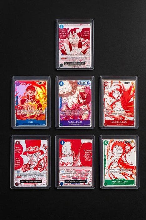 Bandai - 7 Complete set - One Piece, Hobby en Vrije tijd, Verzamelkaartspellen | Overige