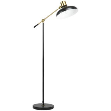 Industriële vloerlamp verstelbaar zwart, Huis en Inrichting, Lampen | Vloerlampen, Verzenden, Nieuw