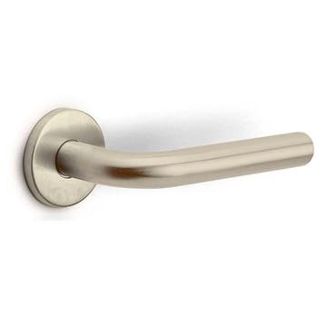 Deurklink BASICS LBIII-19 op ronde rozet PVD champagne, Verzenden, Nieuw
