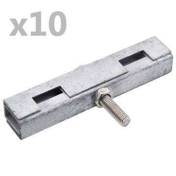 vidaXL U-matverbinding 10 sets zilverkleurig, Verzenden, Nieuw