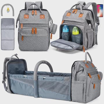 Multifunctionele Baby Luiertas Rugzak met Inklapbaar Babybed, Verzenden, Nieuw