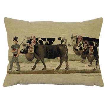 gobelin kussen almabtrieb koebel 30x45cm, Verzenden, Nieuw
