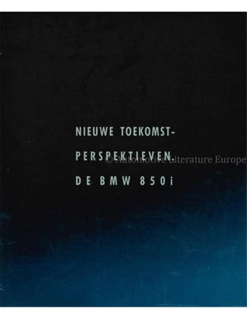 1989 BMW 8 SERIE COUPE BROCHURE NEDERLANDS, Nieuw, BMW, Author