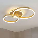 LED Plafondlamp Goud 60cm | Retourdeal 34% Korting, Ophalen of Verzenden, Zo goed als nieuw, Metaal, Modern
