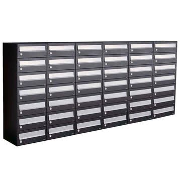 Brievenbusunit Hive set wand 6-breed, 7-hoog - zwart, Verzenden, Nieuw