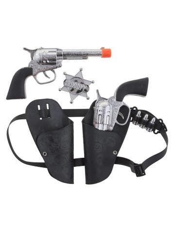Wild west set dubbele holster, Ophalen of Verzenden, Nieuw