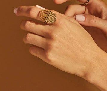 Alessi - Staal, gecoat met hypoallergeen PVD, goud (S) -