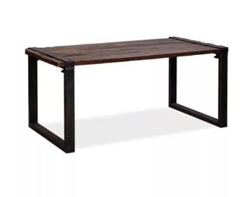 Tafel  | Bruin-zwart  | Hardhout | Laag |  220x80x76cm, Verzenden, Nieuw in verpakking