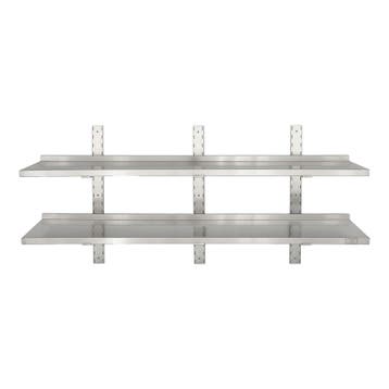 HCB Dubbel wandschap - 160 x 30 cm - RVS, Verzenden, Nieuw in verpakking