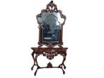 Kabinet - Hout - spiegel en console