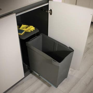 Inbouwafvalemmer, inhoud 30 liter, type 245, antraciet, Nieuw